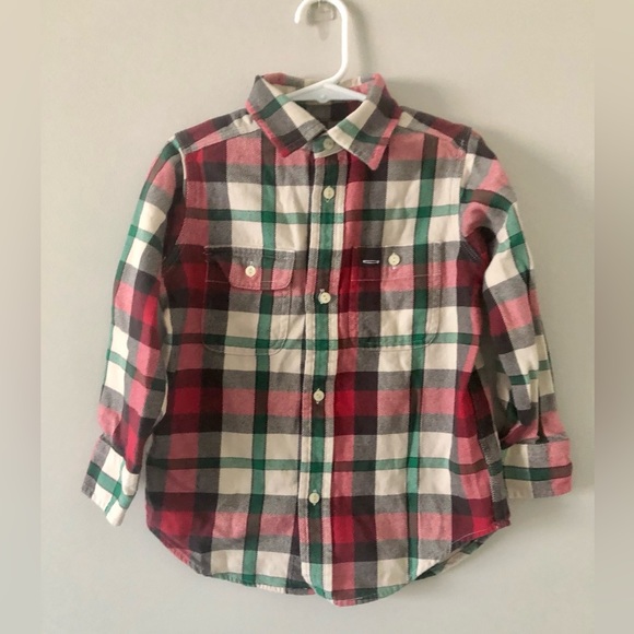 Polo Ralph Lauren Other - Polo by Ralph Lauren Toddler Boys Plaid Button Down Green Red Cream Gray - 3T